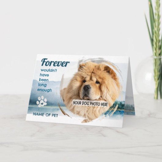PET LOSS your photo & name Memorial Card サンキューカード
