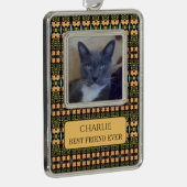 PET LOVEフレームのヴェルトオーナメント+文字/ノクターン シルバープレートフレームオーナメント (右)