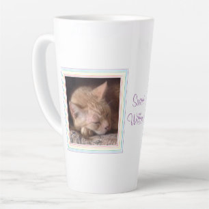 PET LOVE背の高いラテマグカップ+文字/レインボー カフェラテマグ