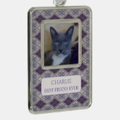 PET LOVE額縁ヴェルトオーナメント+文字/プラムニット シルバープレートフレームオーナメント (右)