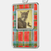 PET LOVE額縦型オーナメント/ MacBainプレイド シルバープレートフレームオーナメント (左)