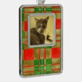 PET LOVE額縦型オーナメント/ MacGregorPlaid シルバープレートフレームオーナメント (右)