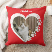 Pet Love Paw Heart Design with Fun Poem クッション (ブランケット)