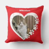 Pet Love Paw Heart Design with Fun Poem クッション (正面)