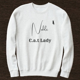 Pet Lover Ash And Black Script Customized Cat Mom スウェットシャツ