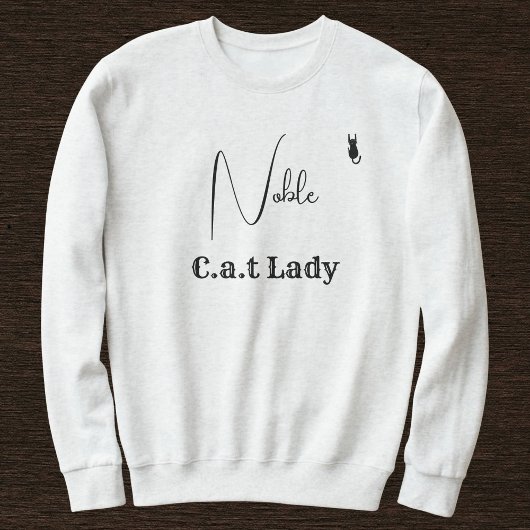 Pet Lover Ash And Black Script Customized Cat Mom スウェットシャツ