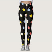 Pet Lover Black Red Yellow  Kittens Cats Patterns レギンス (正面)