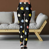 Pet Lover Black Red Yellow  Kittens Cats Patterns レギンス