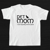 Pet Lover Cat Mom Black White Mother's Day Script Tシャツ