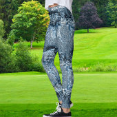 Pet Lover Cat Mom Modern Crazy Blue Denim Jeans  レギンス