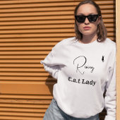 Pet Lover Cat Mom White And Black Script Customize スウェットシャツ