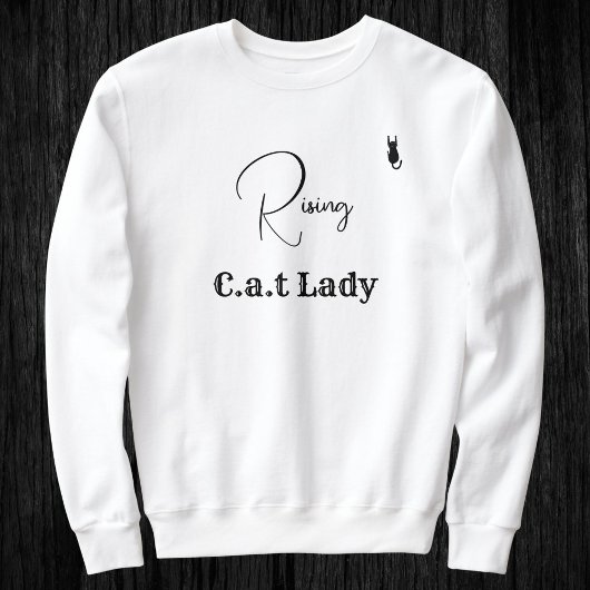 Pet Lover Cat Mom White And Black Script Customize スウェットシャツ