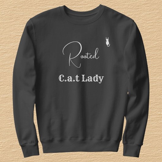 Pet Lover Customize Dark Grey White Script Cat Mom スウェットシャツ