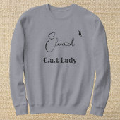 Pet Lover Grey And Black Script Cat Mom Customized スウェットシャツ