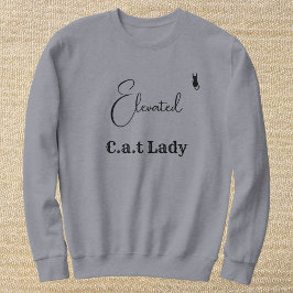Pet Lover Grey And Black Script Cat Mom Customized スウェットシャツ