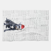 Pet Lover Holiday Bluenose Pitbull Dog Christmas キッチンタオル (横)