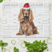 Pet Lover Holiday Cocker Spaniel Dog Christmas キッチンタオル (折り畳み)