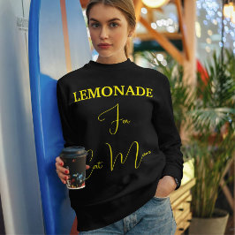 Pet Lover Yellow Script Cat Mom Customized Black スウェットシャツ