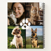 Pet Lover's Custom Photo & Name Notebook ノートブック (裏面)