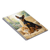 Pet Lovers Notebook - Dog Cat Oil Painting Journal ノートブック (右側)