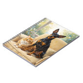 Pet Lovers Notebook - Dog Cat Oil Painting Journal ノートブック (左側)