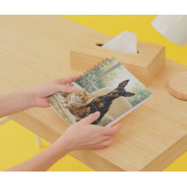 Pet Lovers Notebook - Dog Cat Oil Painting Journal ノートブック