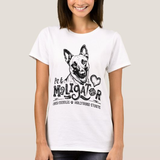 Pet Maligator Belgian Malinois Tシャツ (正面)