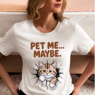 Pet Me Maybe Funny Cat  トライブレンドＴシャツ