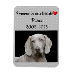 Pet Memorialのハートで永久に編集可能 マグネット