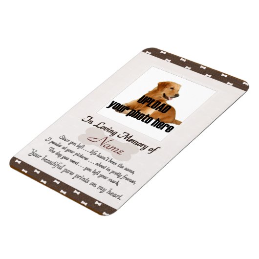 Pet Memorial – あなたの美しい手のプリントを私のハート マグネット (左側)