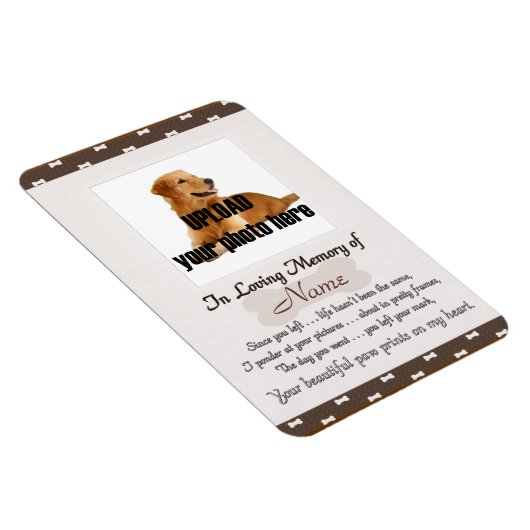 Pet Memorial – あなたの美しい手のプリントを私のハート マグネット (右側)