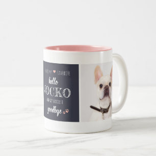 Pet Memorial お気に入りの Hello Keepsake Photo Collage ツートーンマグカップ