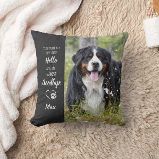 Pet Memorial – 犬の思い出の贈り物 – カスタム写真 クッション (ブランケット)