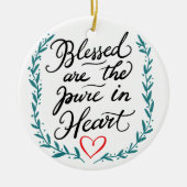 Pet Memorial Are the Pure 賛美 Inハート写真 セラミックオーナメント (正面)