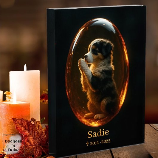 Pet Memorial Australian Shepherd Amber Canvas  キャンバスプリント