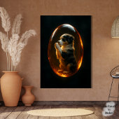 Pet Memorial Australian Shepherd Amber Canvas  キャンバスプリント