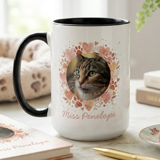 Pet Memorial Cat Loss Sympathy Floral Keepsake マグカップ