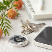 Pet Memorial - Cat or Dog FOREVER in私たちのハート キーホルダー (側面)