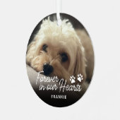 Pet Memorial Custom Photo メタルオーナメント (正面左)