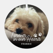 Pet Memorial Custom Photo メタルオーナメント (裏面)