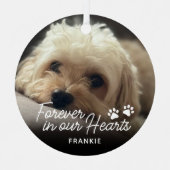 Pet Memorial Custom Photo メタルオーナメント (正面)