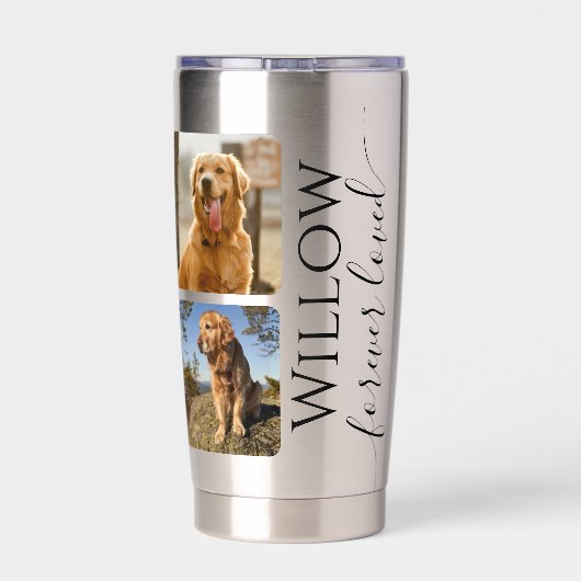Pet Memorial Custom Photo Keepsake 保温保冷タンブラー (背面)