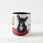 PET Memorial (Dog Cat)フォトコラージギフトカスタム ツートーンマグカップ (中央)