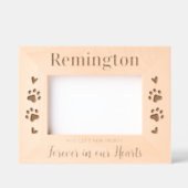 Pet Memorial Dog Cat Paw Personalized Wood Picture レーザー彫刻フレーム (正面)