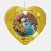 PET MEMORIAL FOREVER IN OURハート写真記念 セラミックオーナメント (裏面)