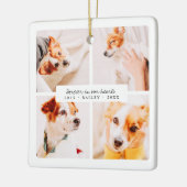 Pet Memorial Forever In Our Hearts Elegant Photos セラミックオーナメント (左)