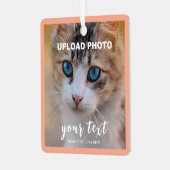 Pet Memorial Front And Back Double Sided Print メタルオーナメント (正面左)