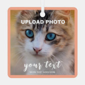 Pet Memorial Front And Back Double Sided Print メタルオーナメント (裏面)