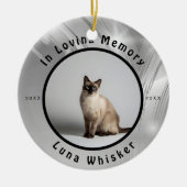 Pet Memorial In Loving Memory Cat Photo Tribute セラミックオーナメント (正面)
