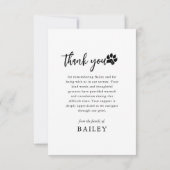 Pet Memorial Modern Simple 10 Photo Collage サンキューカード (裏面)